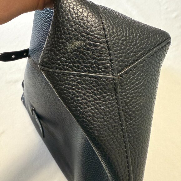 VINCE CAMUTO Areli Noir Stud Trim Leather Tote Bag - Picture 10 of 13